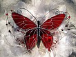 motýl červený drátky 2