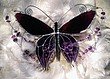 motýl fialový drátky