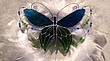 motýl modro-zelený drátky